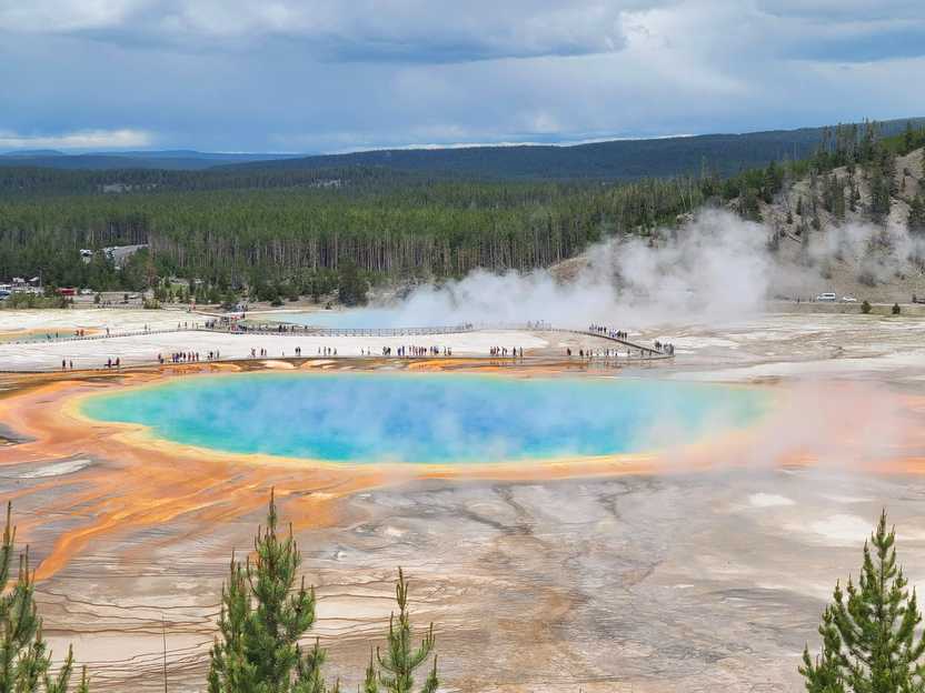 Grand Prismatic Springs from the overlook