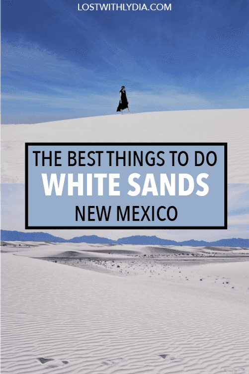 Read about the best things to do in White Sands National Park, from sledding down sand dunes, to hiking and more! White Sands is an incredible place to visit in Southern New Mexico.