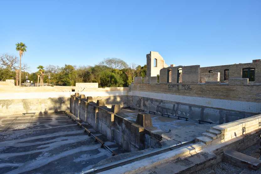 The ruins of the former Hot Well Hotel.