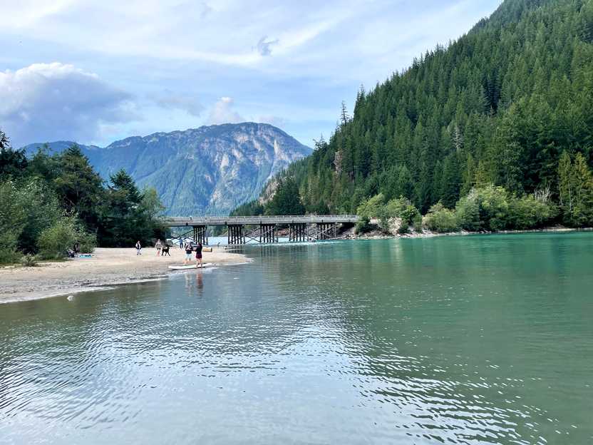 Turquoise water views at the Colonial Campground.