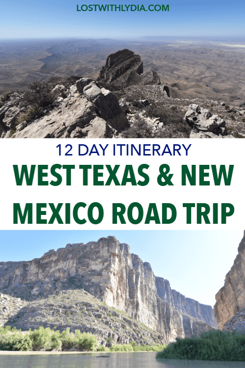 Take a road trip through New Mexico and West Texas to national parks, state parks, small towns and more. Visit less crowded national parks during this epic 12 day road trip. This post includes a packing list for a desert road trip, tips for traveling in the desert and the best hikes along the way. It also includes where to stay in Terlingua, the best things to do in Big Bend, the best hikes in the Guadalupe Mountains, where to stay in El Paso, West Texas state parks and what do in White Sands.