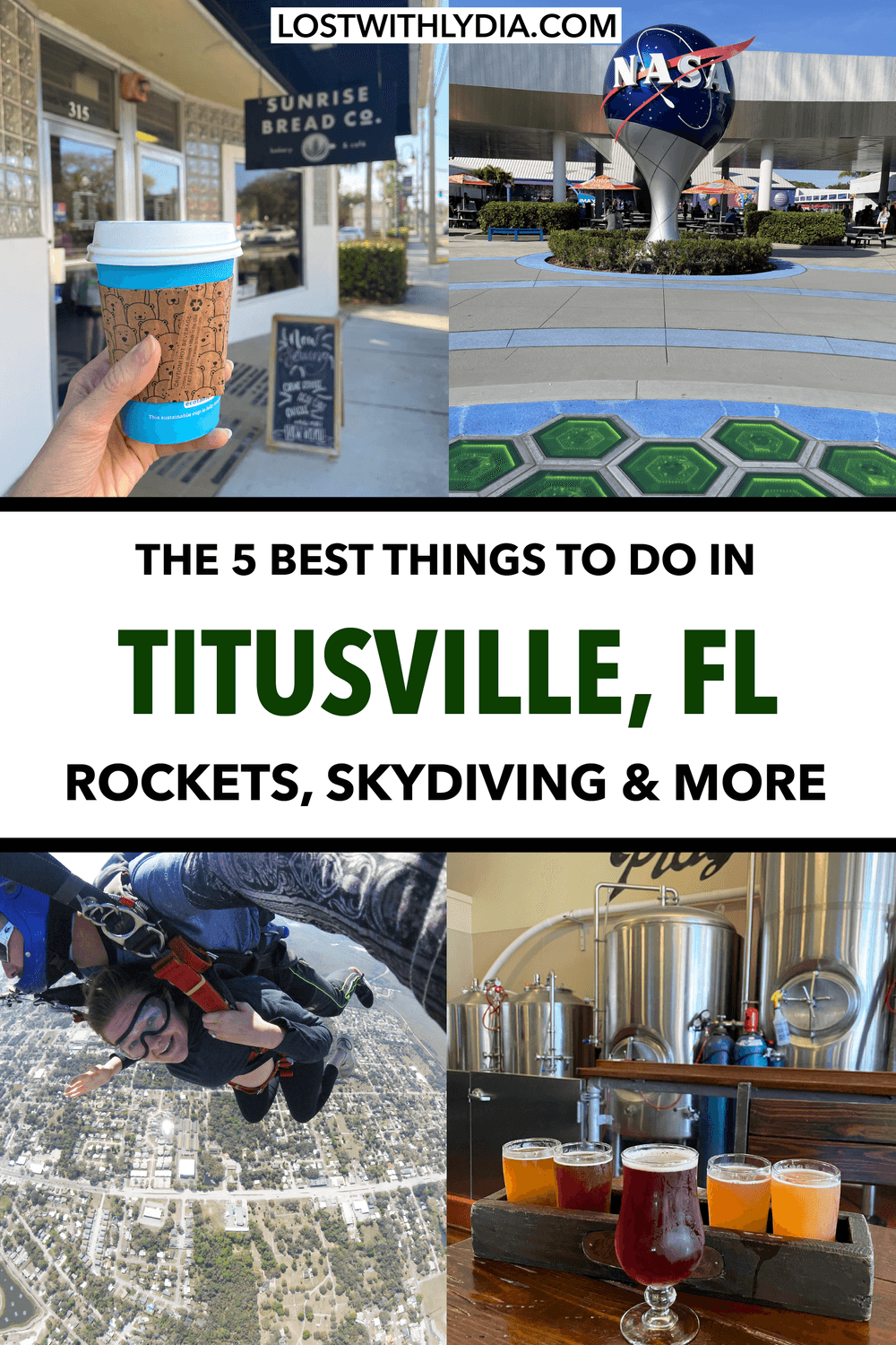 Considering a trip to Titusville, Florida? This guide includes the 5 best things to do in Titusville. Read details on visiting the Kennedy Space Center, skydiving and more.