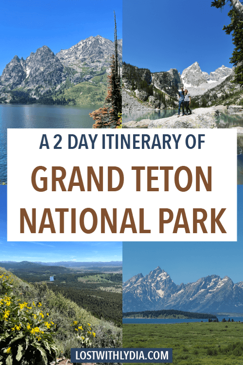 A guide for spending the perfect two days in Grand Teton National Park! Learn about accommodations in Grand Teton, hiking trails in Grand Teton and tips for visiting.