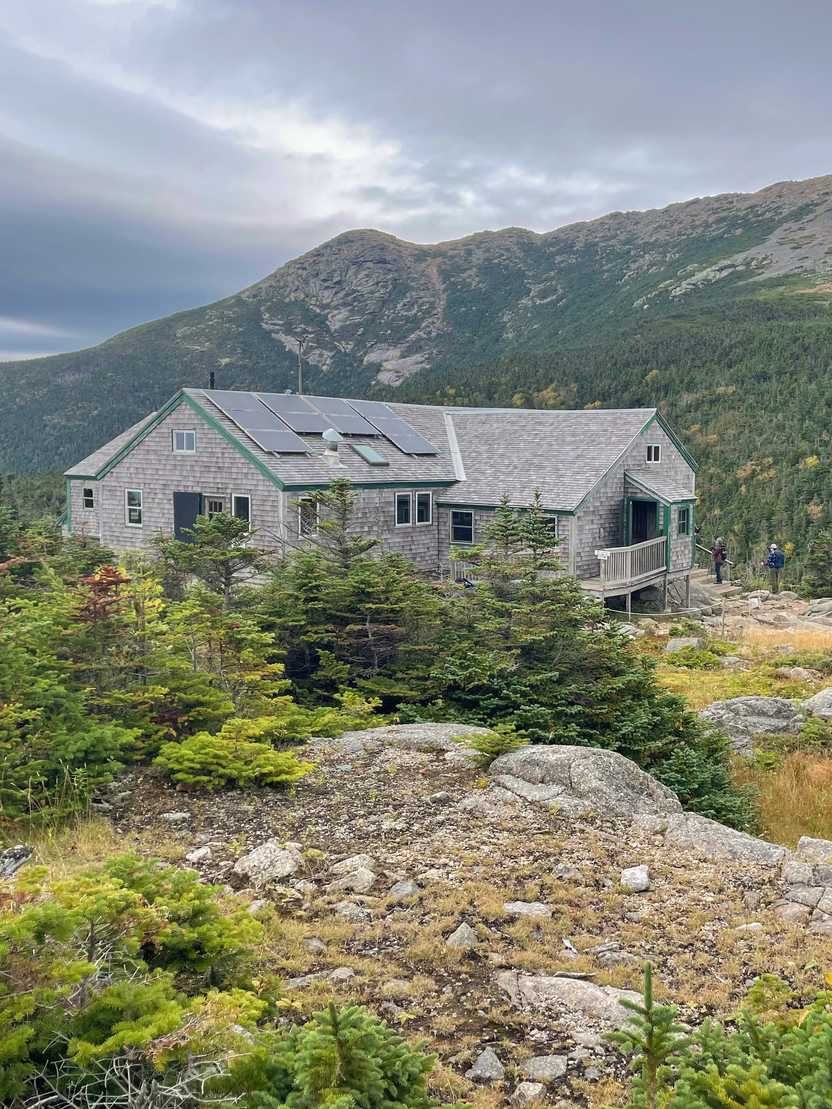 A hut along the Mount Lafayette and Franconia Ridge hike.