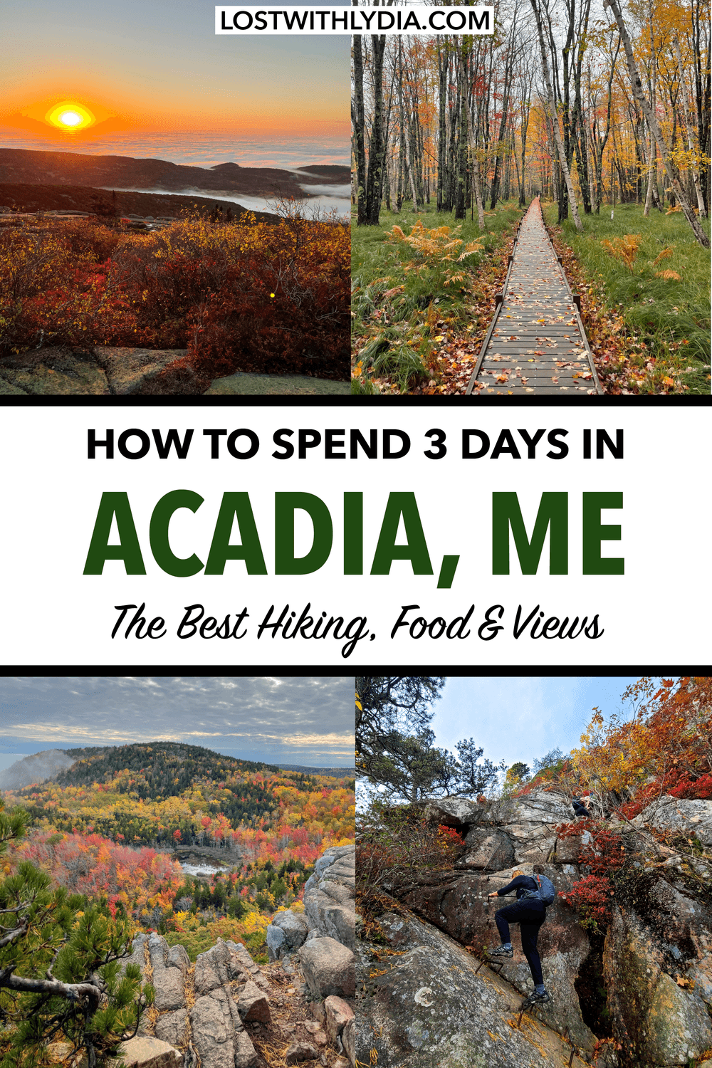 Learn how to spend 3 days in Acadia National Park with this epic Acadia itinerary! Plan to do the best hikes in Acadia, see the best views in Acadia, eat delicious food and more.