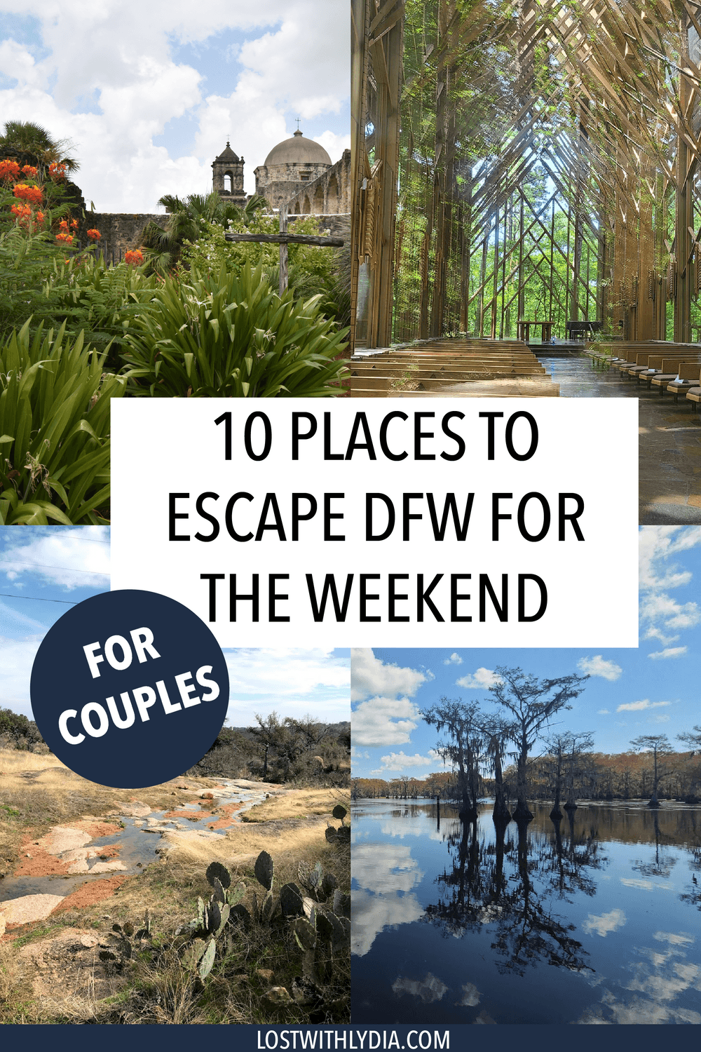 A list of some of the best romantic getaways from Dallas, Texas! Discover cozy cabins, Texas wine country, hot spring spas and more a short drive from the DFW area.