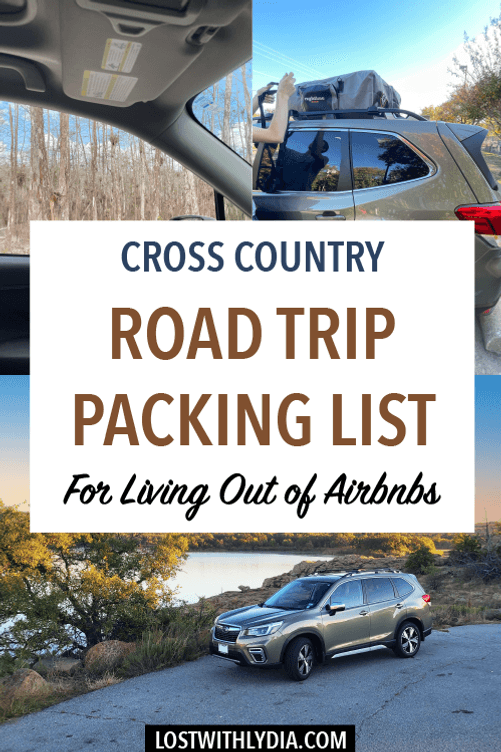 This essential list has everything you will need for a cross country road trip staying in Airbnbs. Use this check list to prepare for a digital nomad life!