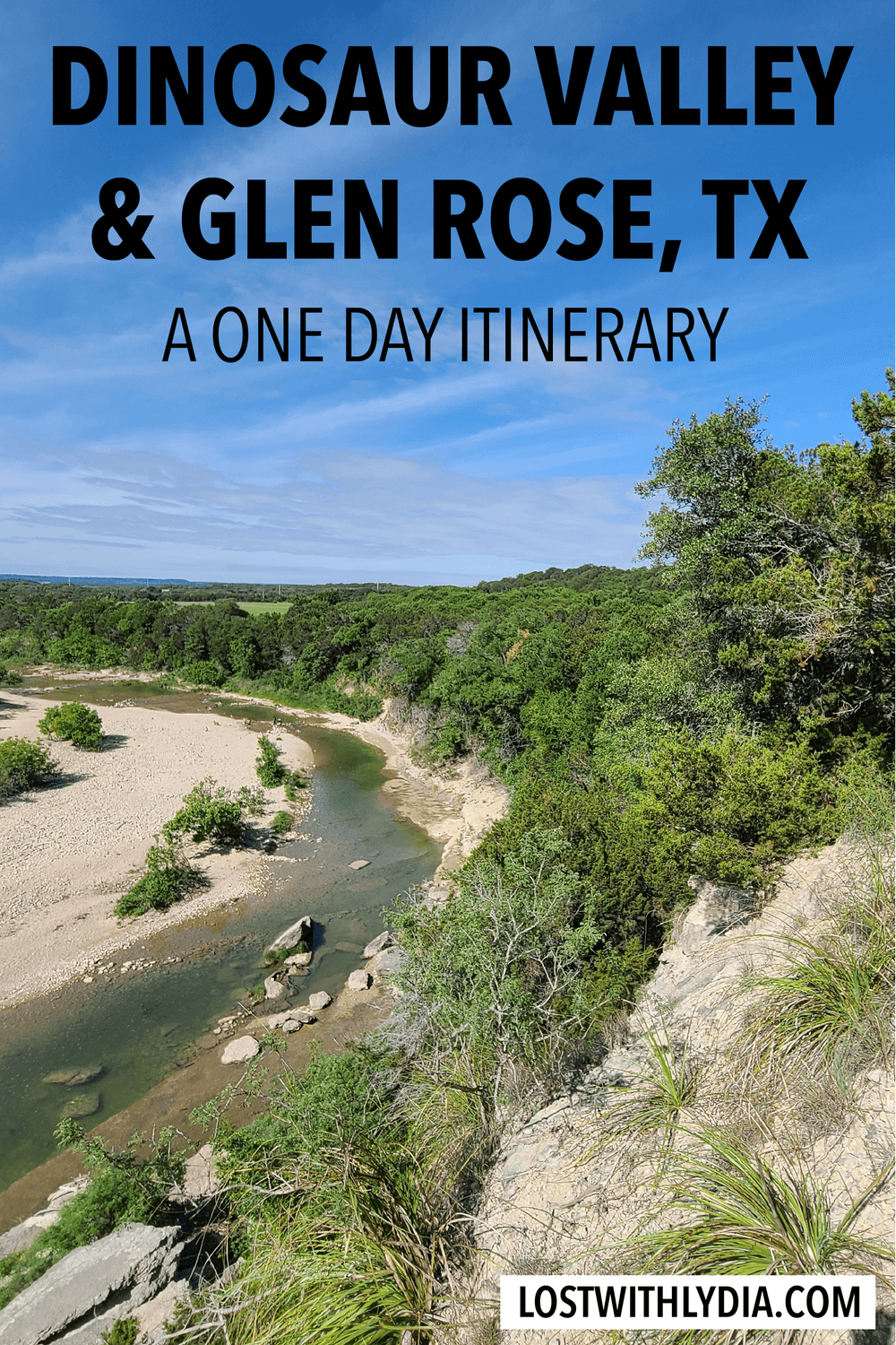Visit one of the best places to hike in North Texas, Dinosaur Valley State Park! Read about hiking in Dinosaur Valley, things to do in Glen Rose and more.