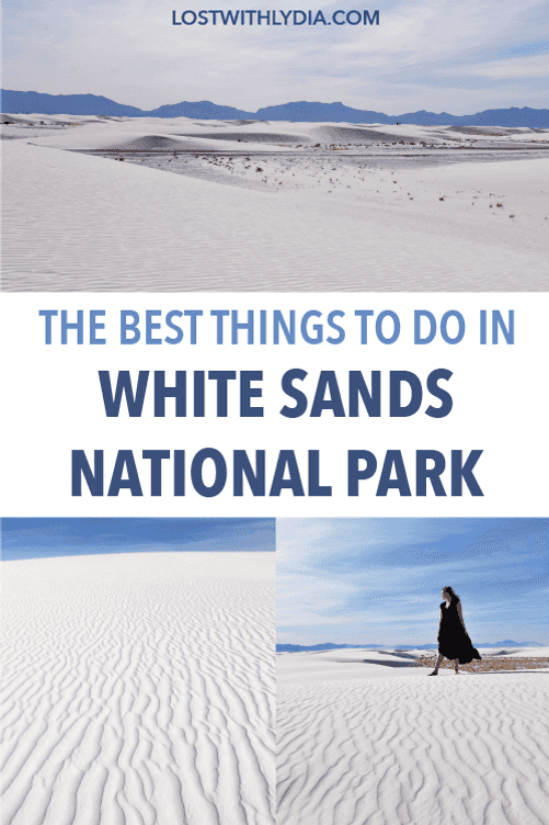 Read about the best things to do in White Sands National Park, from sledding down sand dunes, to hiking and more! White Sands is an incredible place to visit in Southern New Mexico.