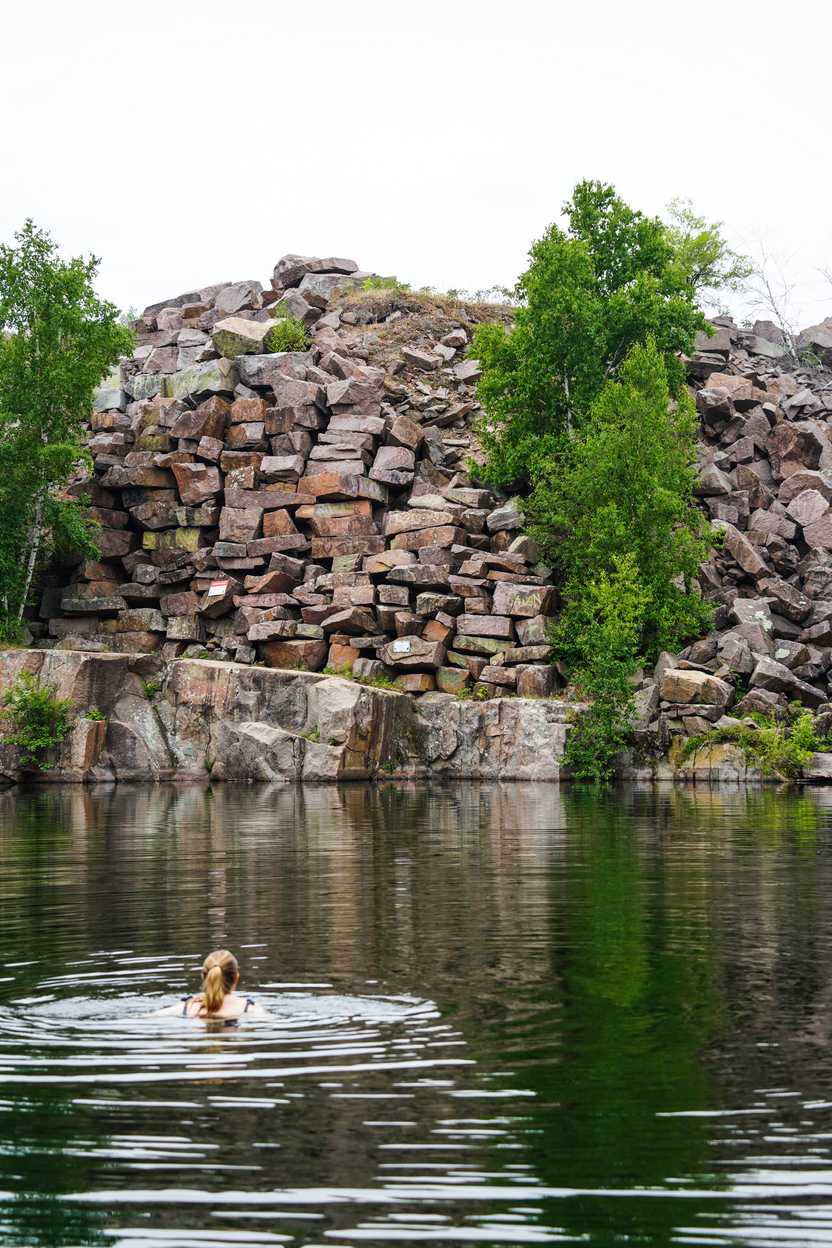 Lydia swimming in Quarry 2. Lydia swimming in Quarry 2.