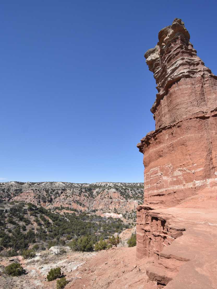 A view of the side of lighthouse rock.