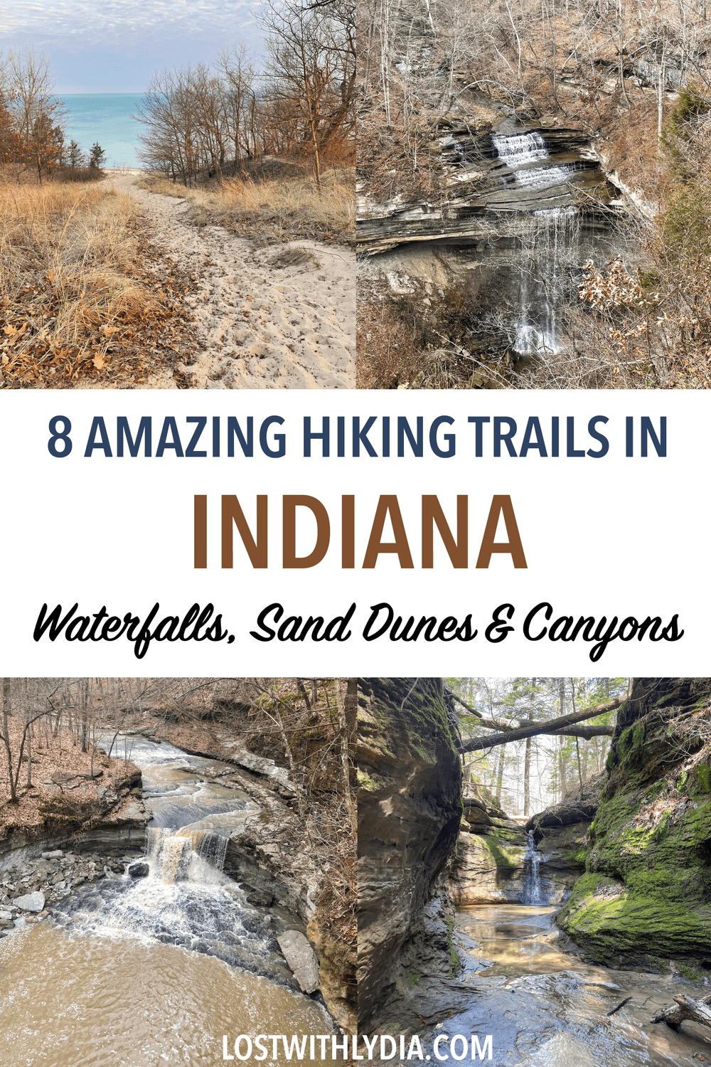 This list is perfect if you're looking for the best hiking trails in Indiana. These beautiful Indiana day hikes include waterfalls, sand dunes and more!