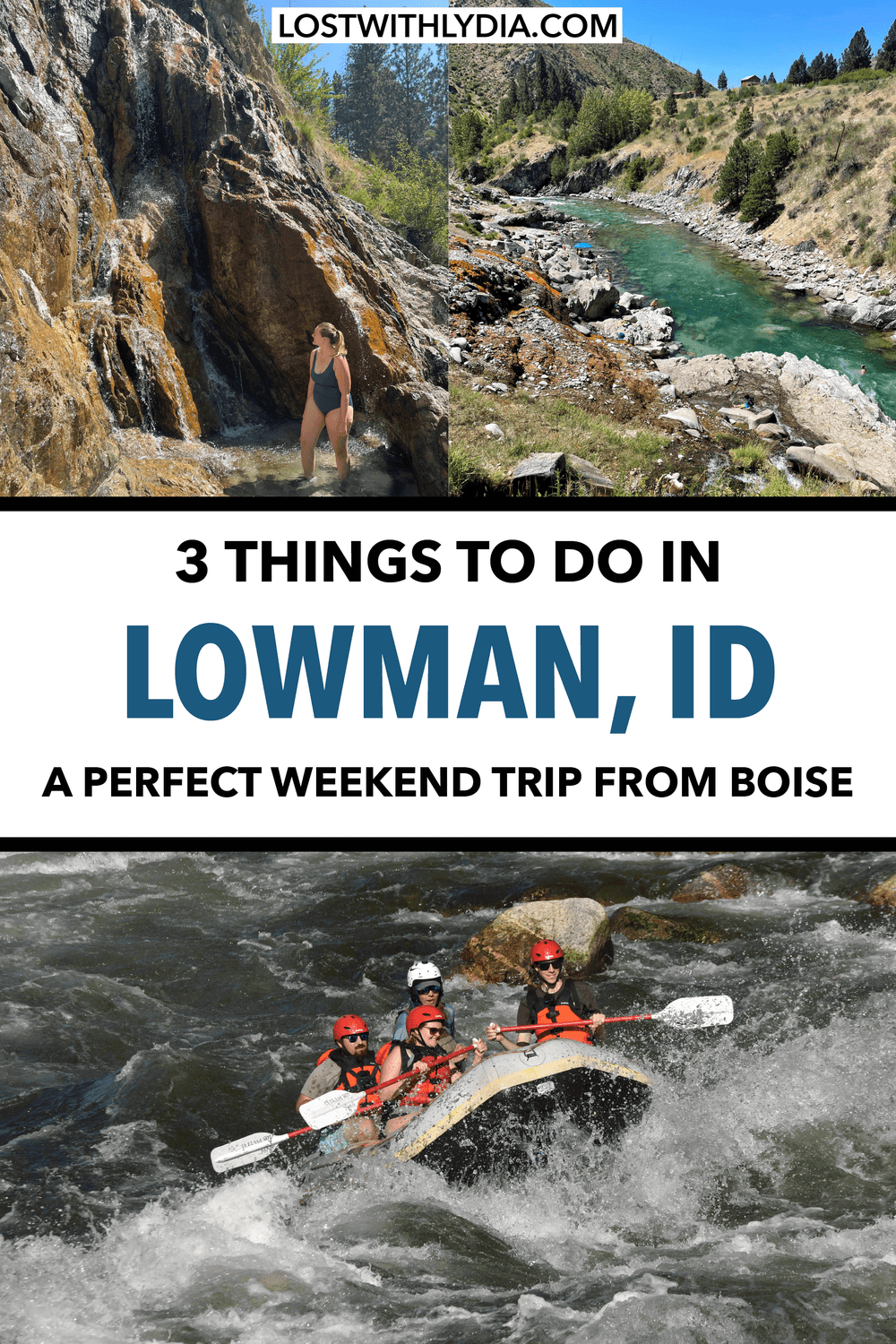 Take a weekend trip from Boise to Lowman, Idaho! This mountain town is perfect for soaking in Hot Springs, white water rafting and enjoying the mountain scenery.