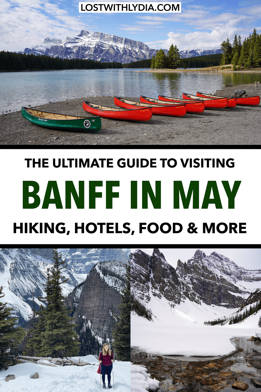 Banff is an amazing vacation destination known for incredible mountain scenery. May is one of the best times to visit to beat the crowds and still have nice weather. This guide includes everything you need to know about visiting Banff.