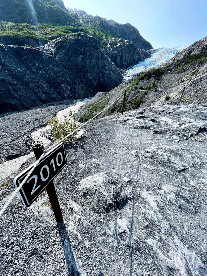 A view of Exit Glacier in Kenai Fjords.