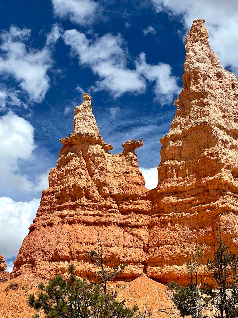 A rock formation on the Queen's Garden trail that resembles a Queen.