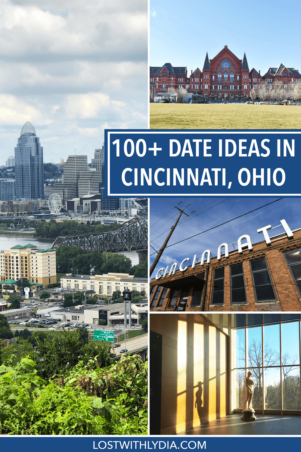 Over 100 ideas for date night in Cincinnati, Ohio! There is so much to do for couples in Cincinnati. Find adventurous date ideas, romantic date ideas and more.