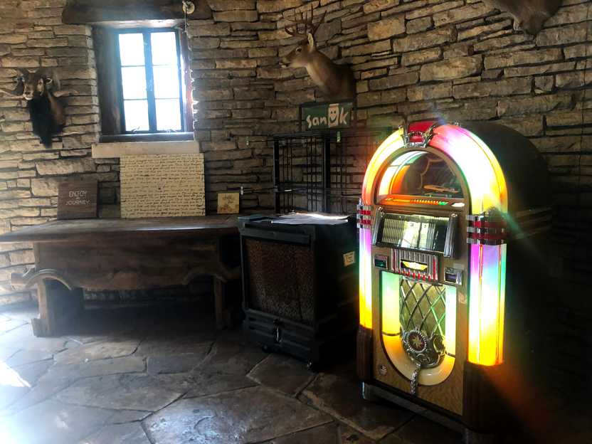 The jukebox inside of the Dance Hall at Garner.