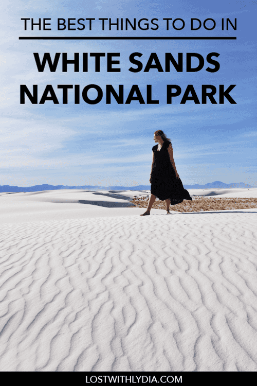 Read about the best things to do in White Sands National Park, from sledding down sand dunes, to hiking and more! White Sands is an incredible place to visit in Southern New Mexico.